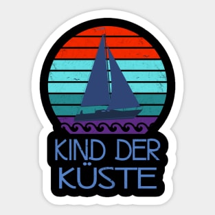 Kind der Küste Nordsee Meer vintage Sticker